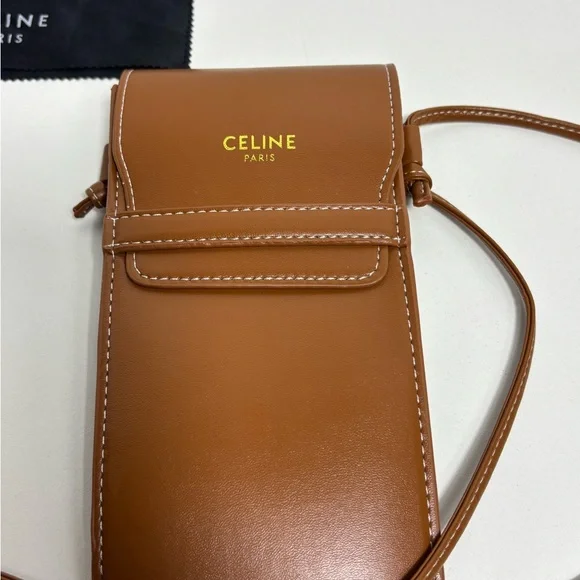 Celine Tan Leather Crossbody Bag - Picture 2 of 7